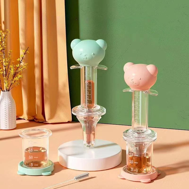 Baby Food Feeder - 1PC Cute Bear Baby Dropper Feeder
