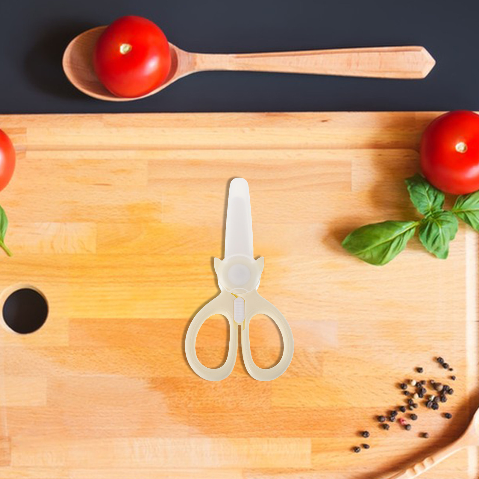 Baby Food Scissors - Portable Ceramic Food Cutter Scissors for