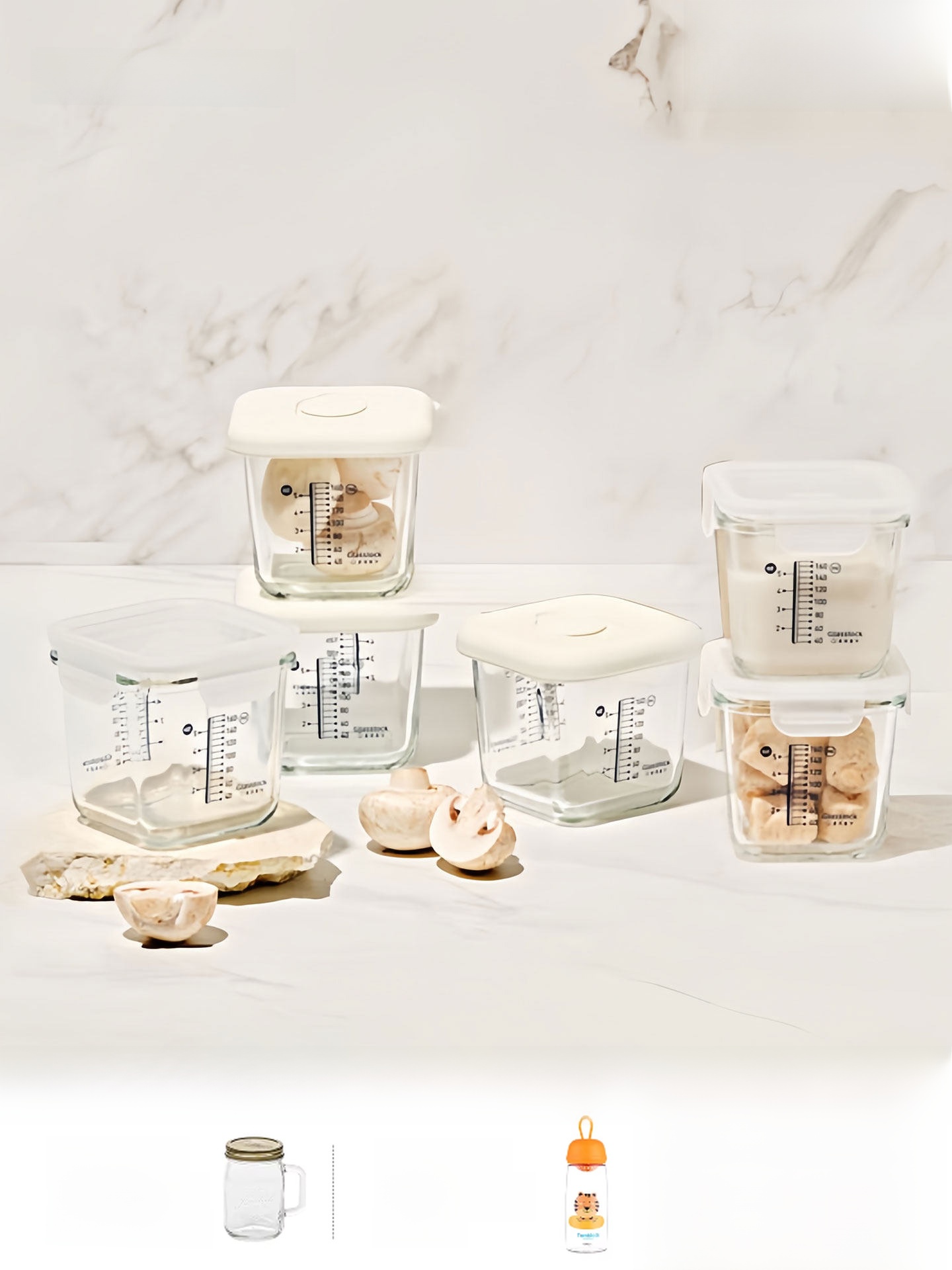 Baby Food Glass - Small Capaci Glasslo Glass Food Storage