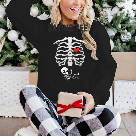 Maternity Halloween Skeleton T - Food Baby X Ray บทวิจารณ์และราคา