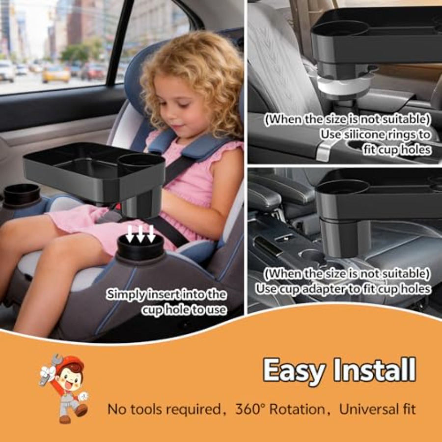 2PCS Car Seat Snack Tray for T - Snack Cup Toddler บทวิจารณ์และราคา