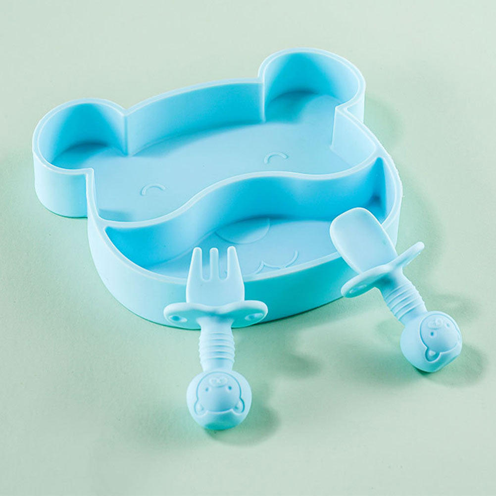 1Set Silicone Baby Dinner Plat - Baby Food Dinner บทวิจารณ์และราคา