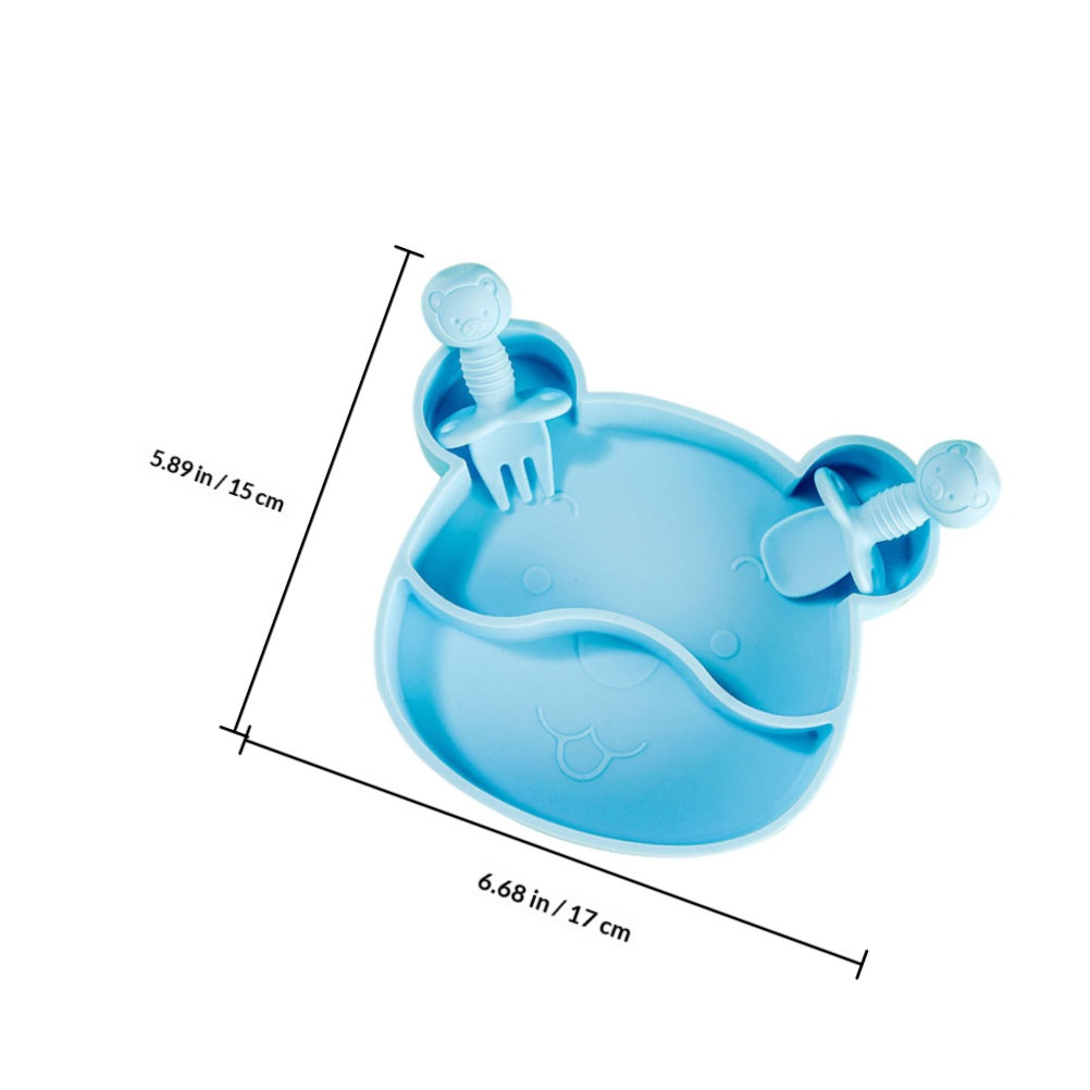 1Set Silicone Baby Dinner Plat - Baby Food Dinner บทวิจารณ์และราคา