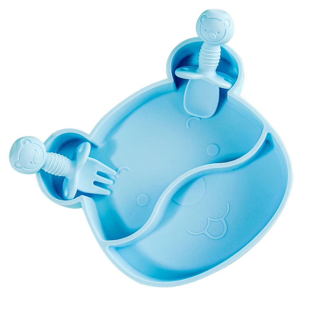 1Set Silicone Baby Dinner Plat - Baby Food Dinner บทวิจารณ์และราคา