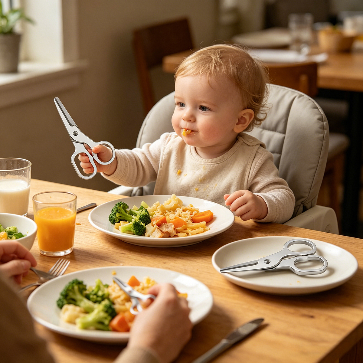 Multi functional food scissors - Baby Food Scissors บทวิจารณ์และราคา