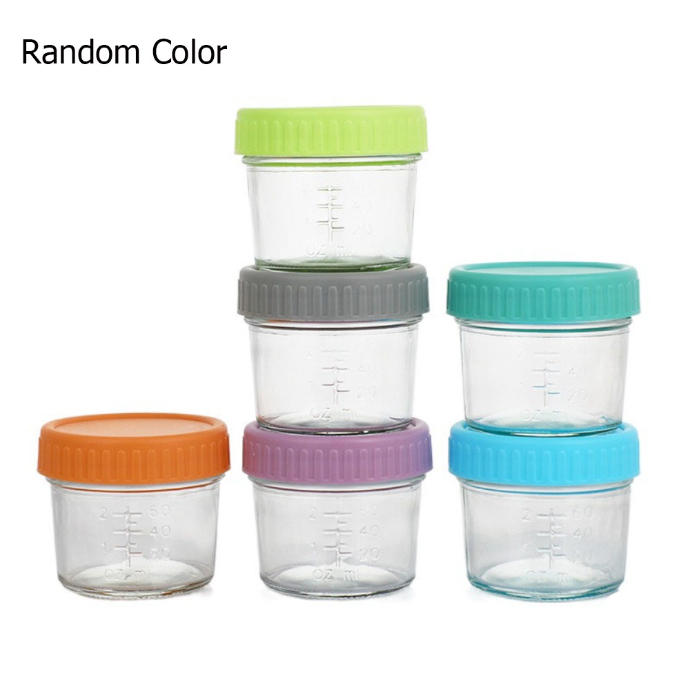 6pcs Mason Jar Glass Baby Food - Baby Food Glass บทวิจารณ์และราคา