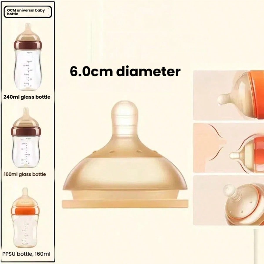 1pc Wide-neck Baby Bottle Nipp - Baby Food Glass บทวิจารณ์และราคา