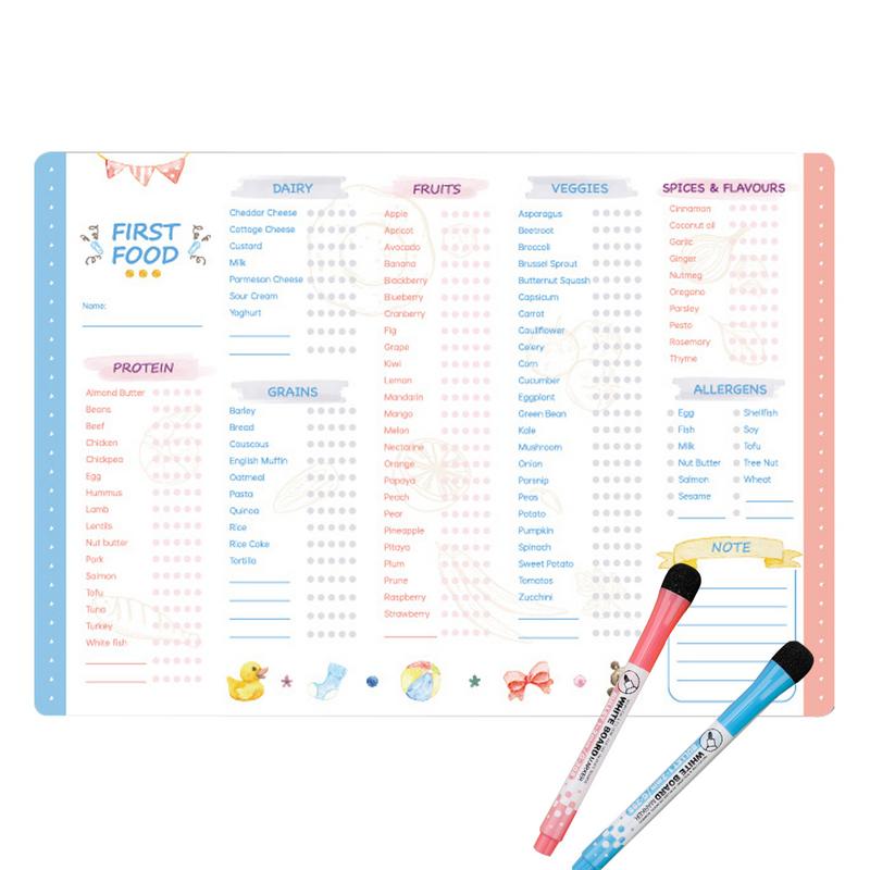 Reusable First Foods Tracker C - Baby Food Checklist บทวิจารณ์และราคา