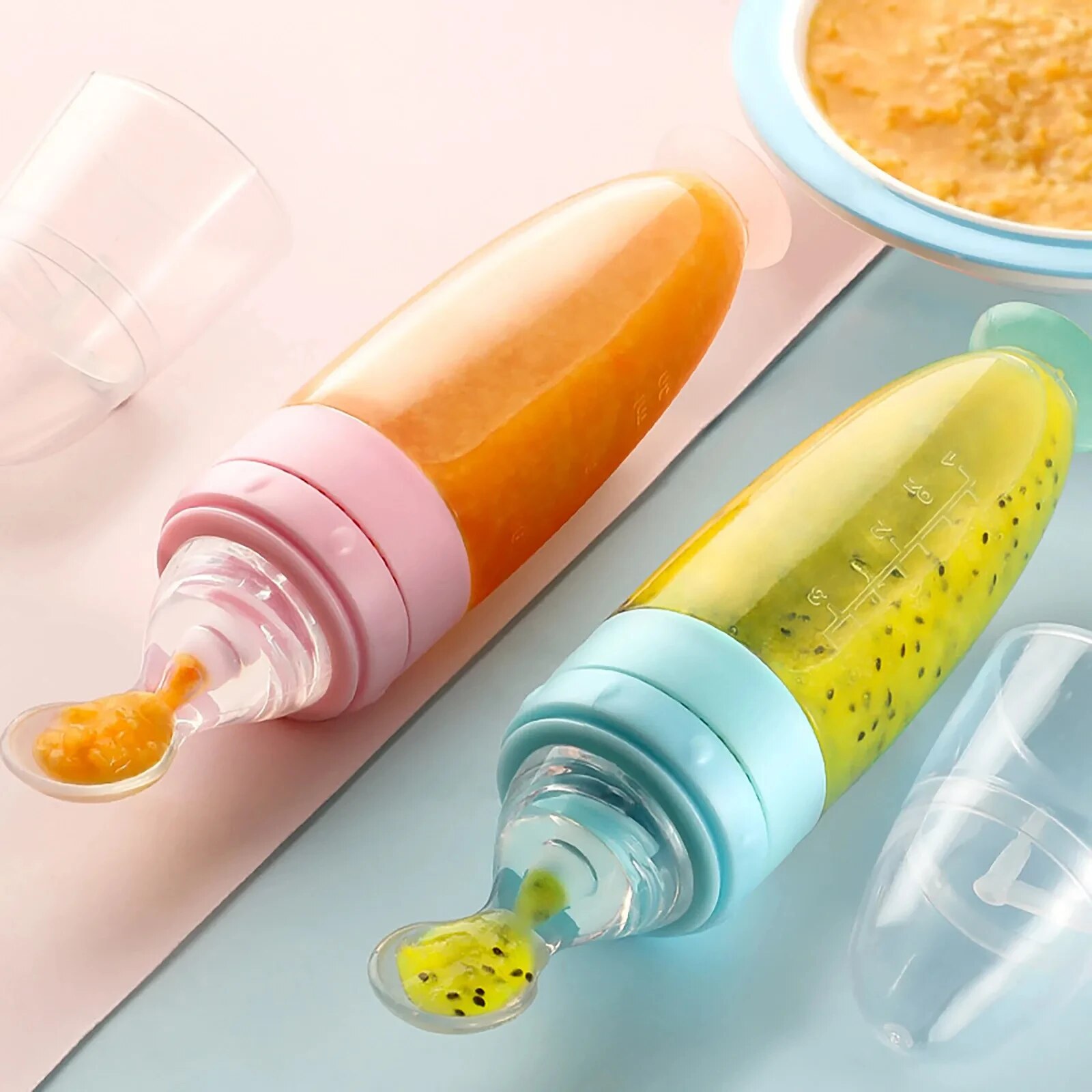 Depressible Silicone Bottle Fe - Baby Food Feeder บทวิจารณ์และราคา