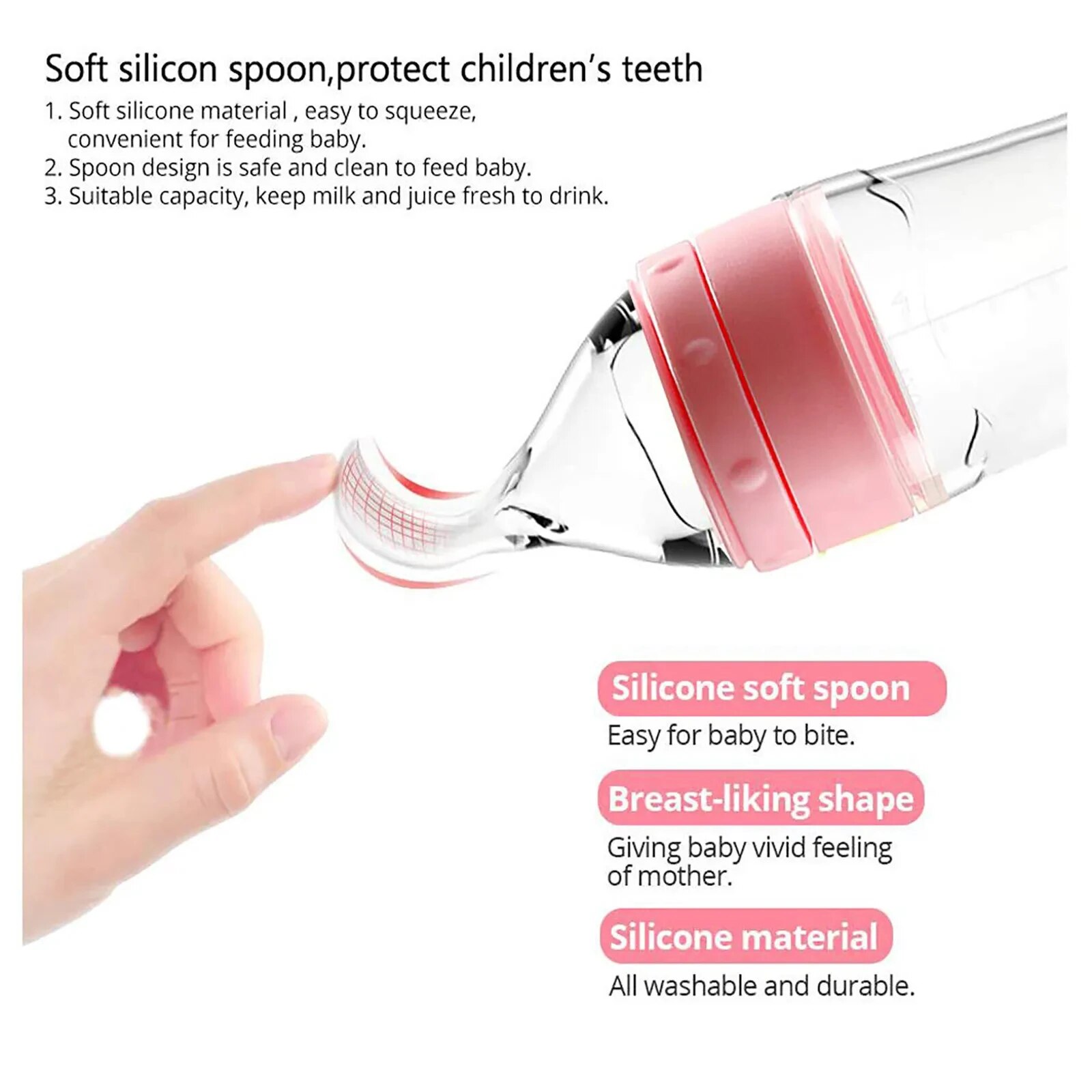 Depressible Silicone Bottle Fe - Baby Food Feeder บทวิจารณ์และราคา