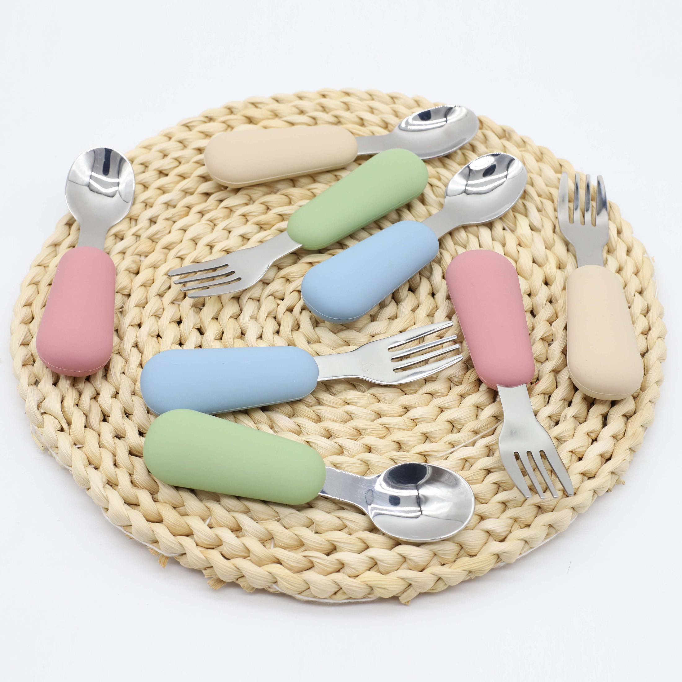 Silicone stainless steel spoon - Baby Food Nutrition บทวิจารณ์และราคา