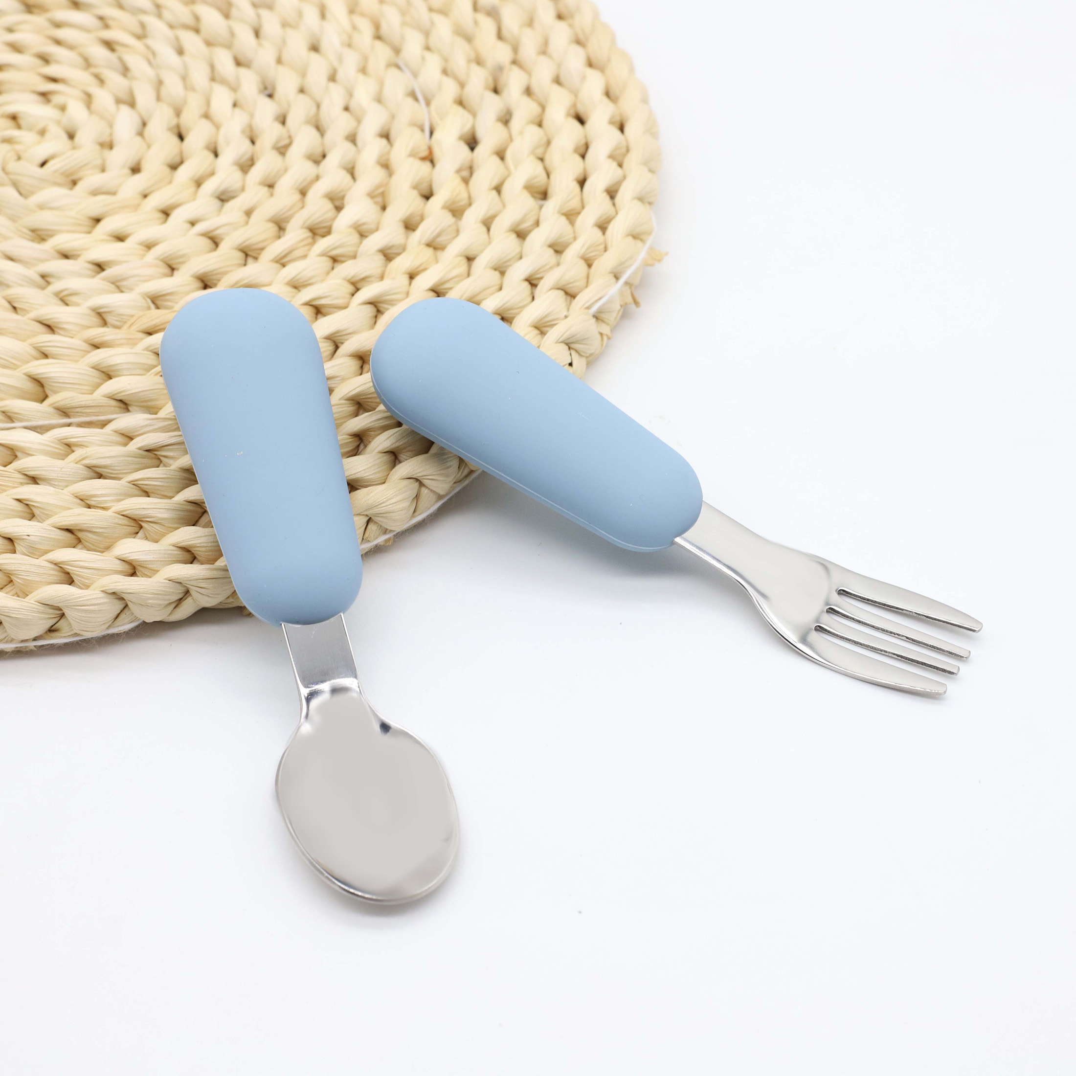 Silicone stainless steel spoon - Baby Food Nutrition บทวิจารณ์และราคา