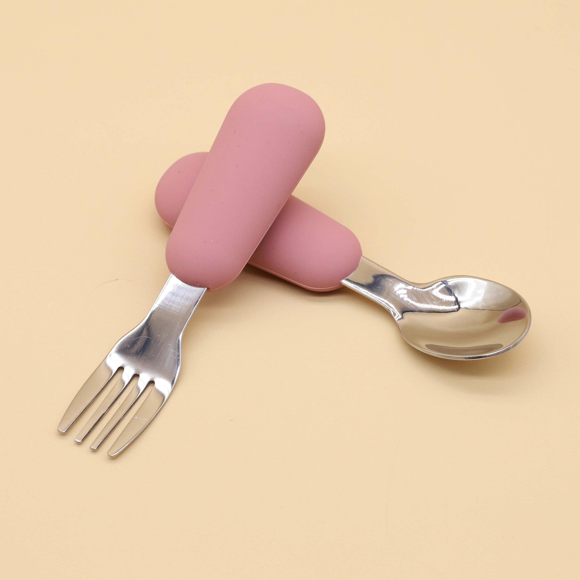 Silicone stainless steel spoon - Baby Food Nutrition บทวิจารณ์และราคา