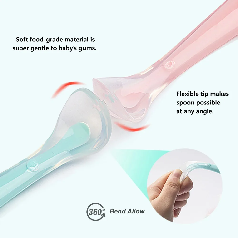 Baby Spoons Soft Silicone Todd - Baby Food Nutrition บทวิจารณ์และราคา