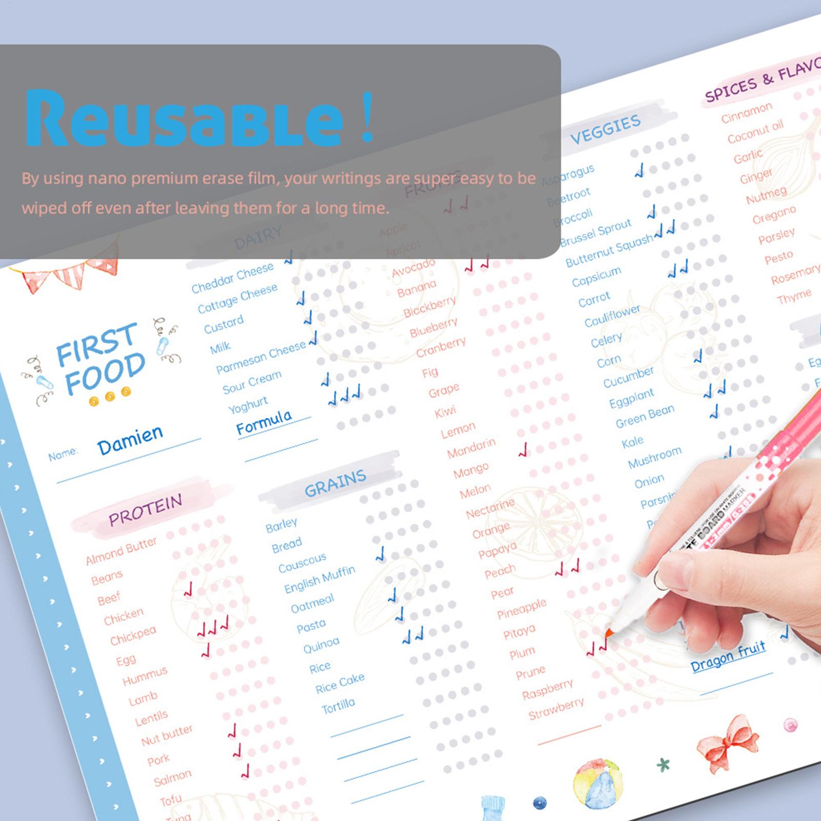 First Foods Chart Magnetic Bab - Baby Food Checklist บทวิจารณ์และราคา