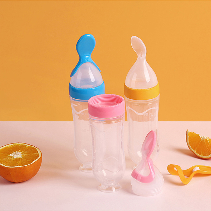 Squeezing Feeding Bottle Silic - Baby Food Feeder บทวิจารณ์และราคา