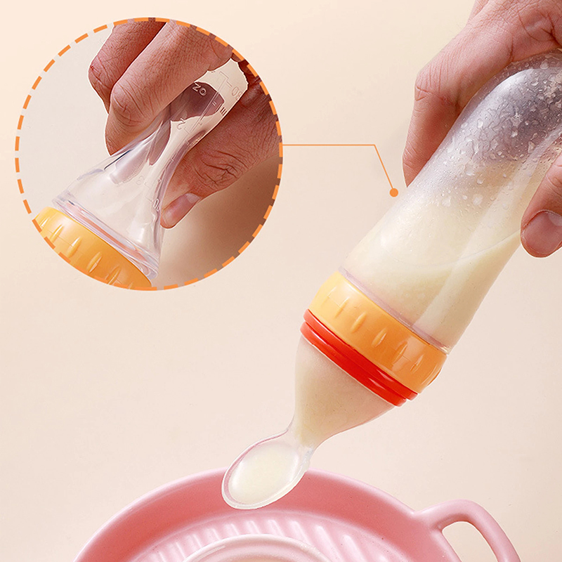 Squeezing Feeding Bottle Silic - Baby Food Feeder บทวิจารณ์และราคา