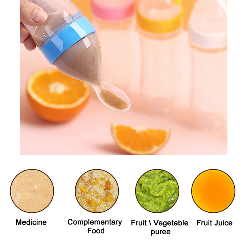 Squeezing Feeding Bottle Silic - Baby Food Feeder บทวิจารณ์และราคา