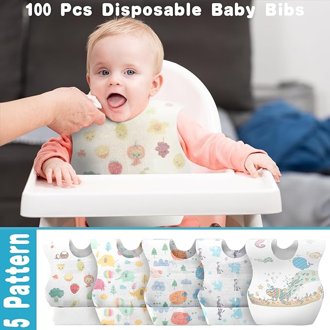 100Pcs Disposable Baby Bibs In - Baby Food For Travelling บทวิจารณ์และราคา