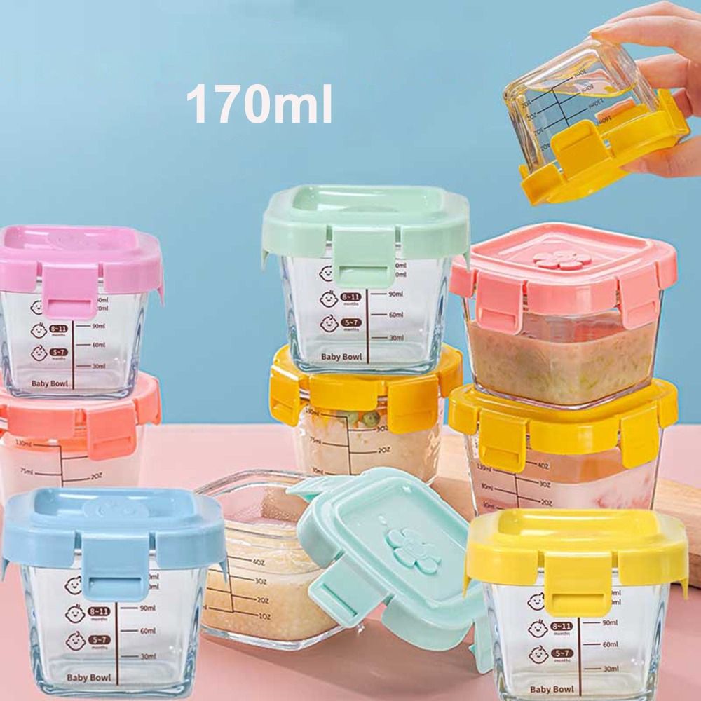 170ml Glass Food Storage Box F - Baby Food Glass บทวิจารณ์และราคา