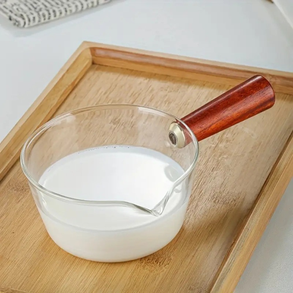 Fashion Wood Handle Glass Milk - Baby Food Glass บทวิจารณ์และราคา