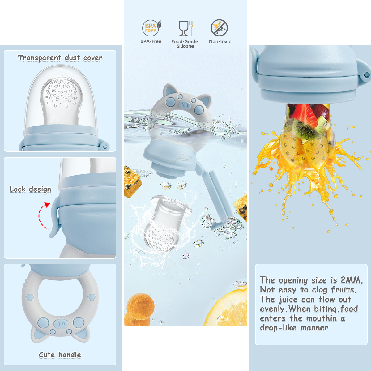 4pcs/set Silicone Fruit & Vege - Baby Food Feeder บทวิจารณ์และราคา
