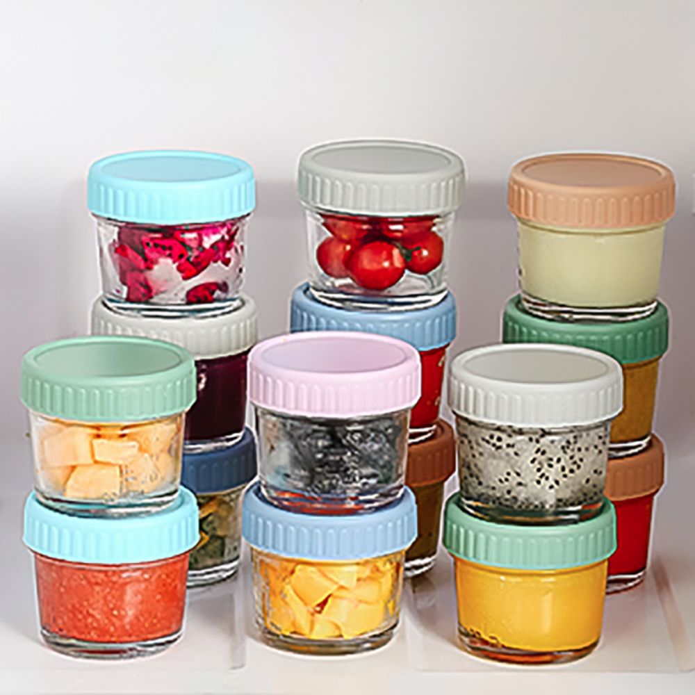 6pcs Mason Jar Glass Baby Food - Baby Food Glass บทวิจารณ์และราคา