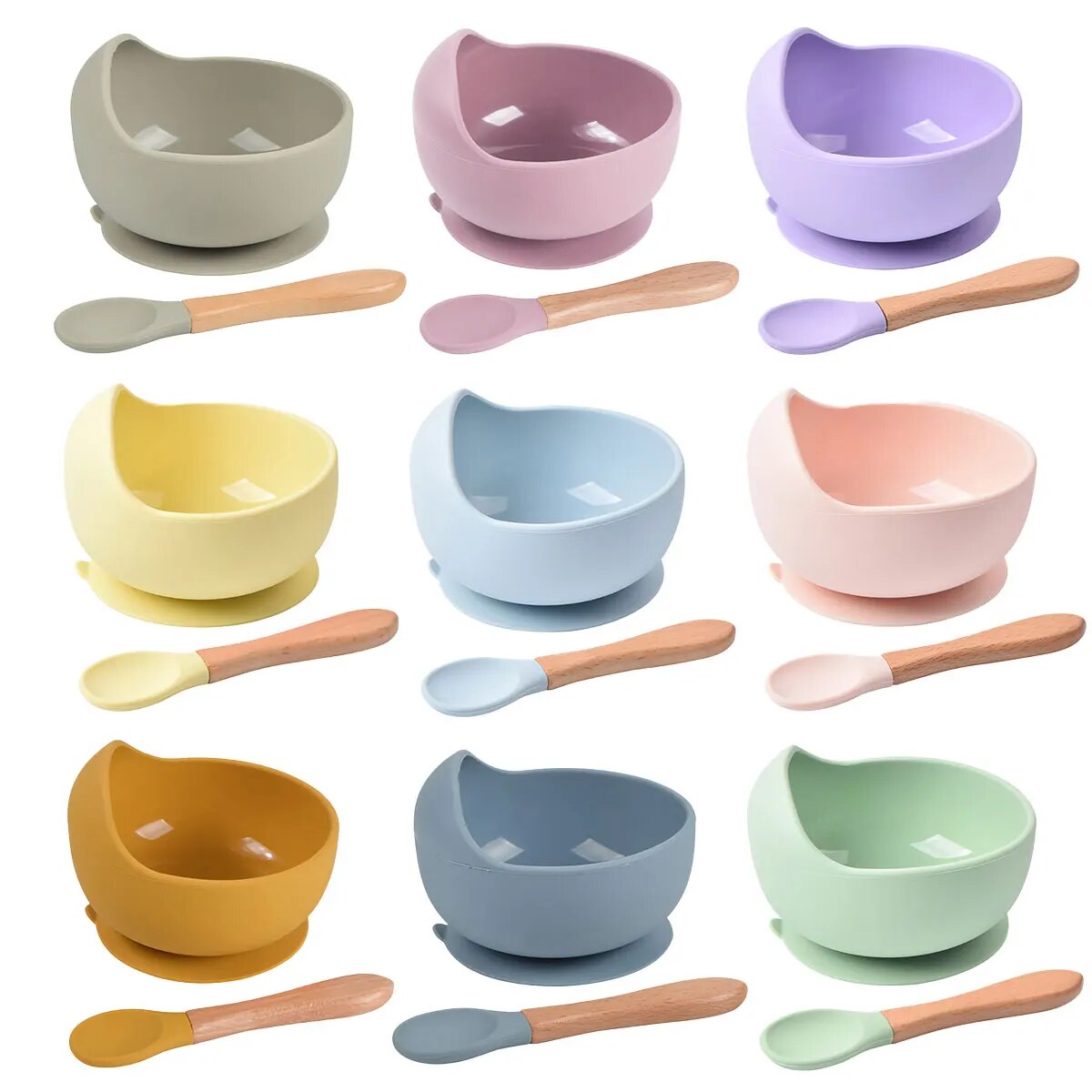 2PCS Silicone Baby Feeding Bow - Baby Food Dinner บทวิจารณ์และราคา