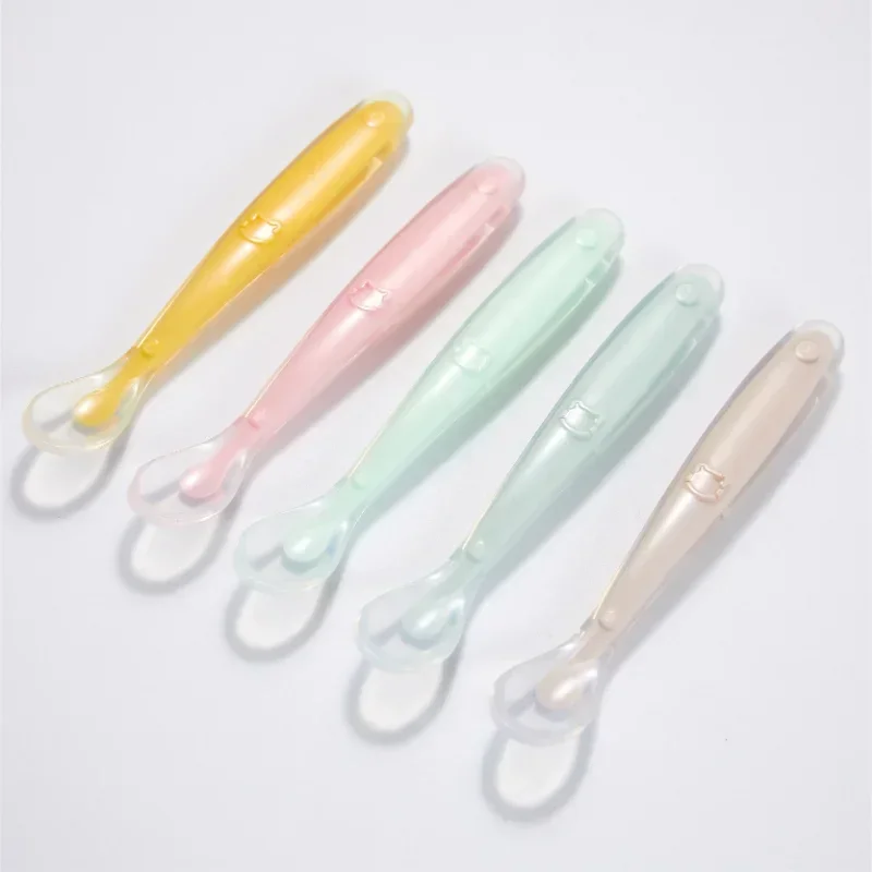 Soft Silicone Baby Spoon Toddl - Baby Food Nutrition บทวิจารณ์และราคา
