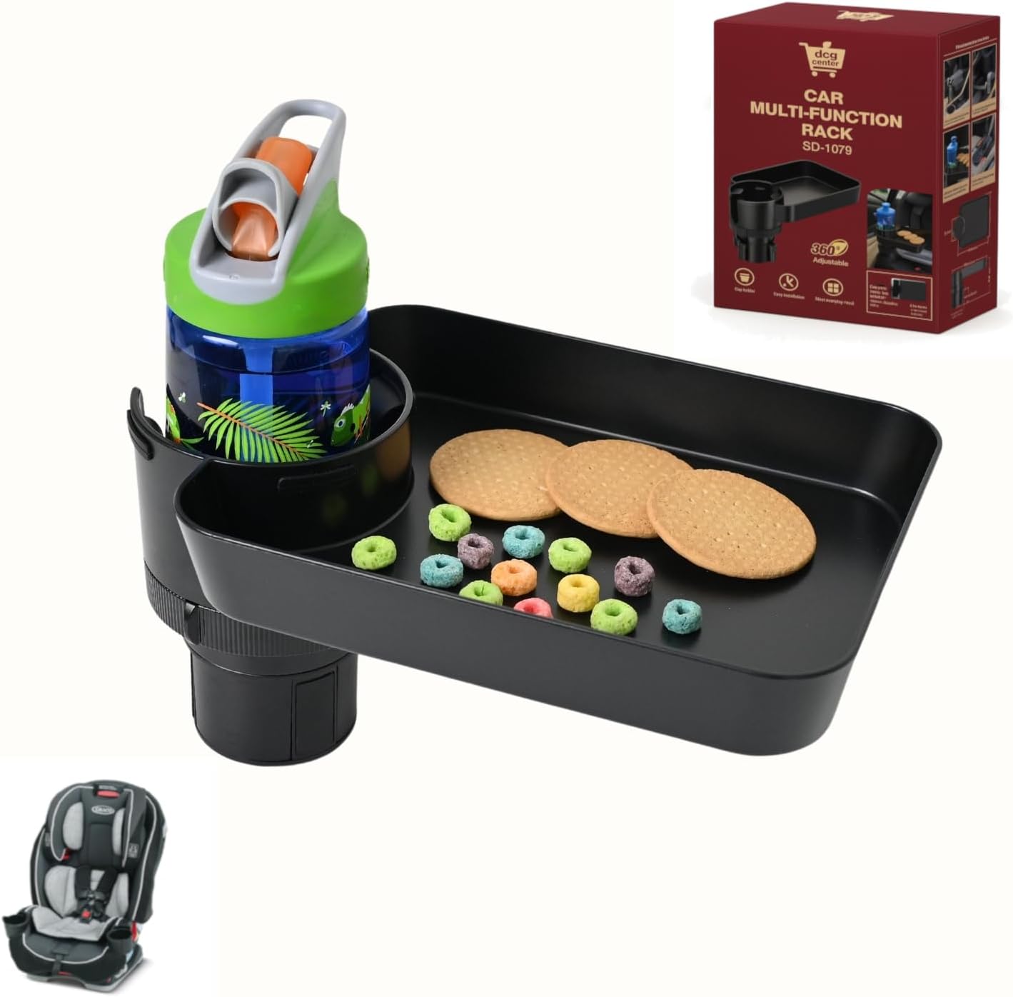 Kids Car Seat Tray with Adjust - Snack Cup Toddler บทวิจารณ์และราคา
