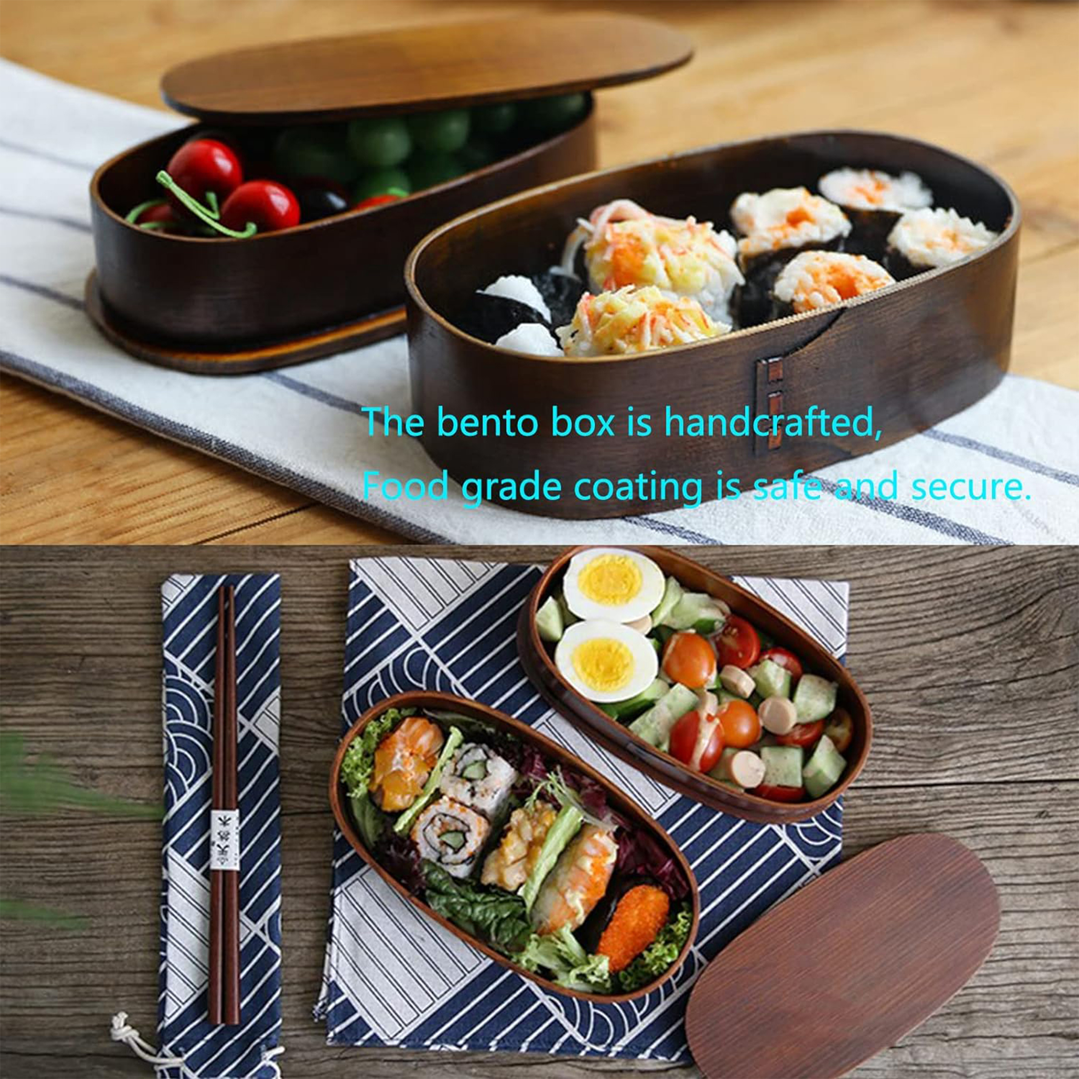 Japanese Style Wooden Lunch Bo - Baby Food Japanese บทวิจารณ์และราคา