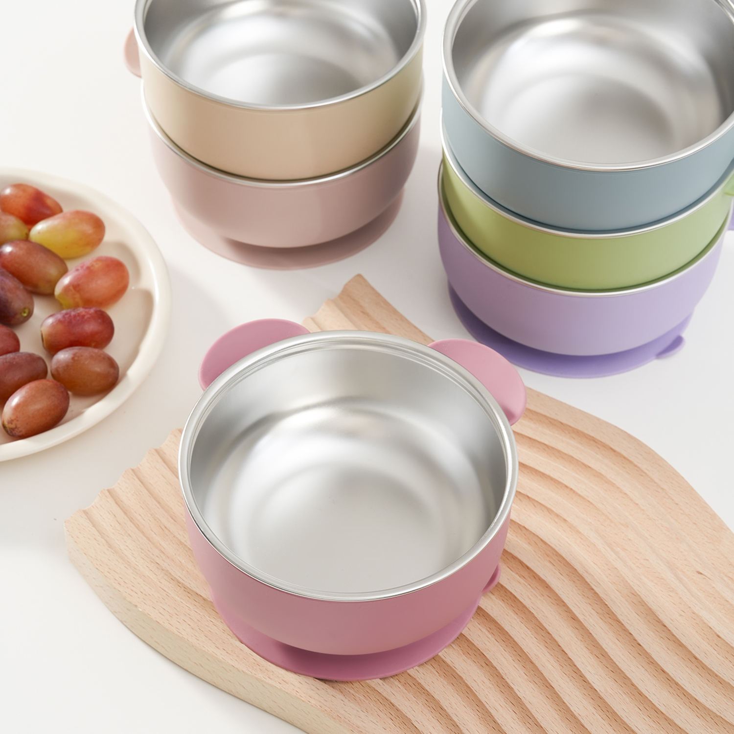 1PC Removable Silicone Stainle - Baby Food Dinner บทวิจารณ์และราคา