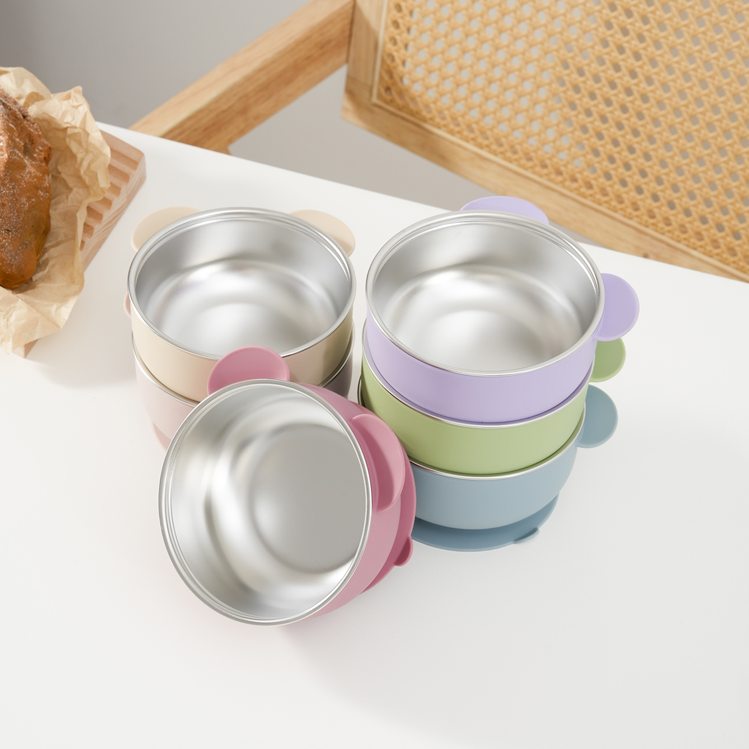 1PC Removable Silicone Stainle - Baby Food Dinner บทวิจารณ์และราคา