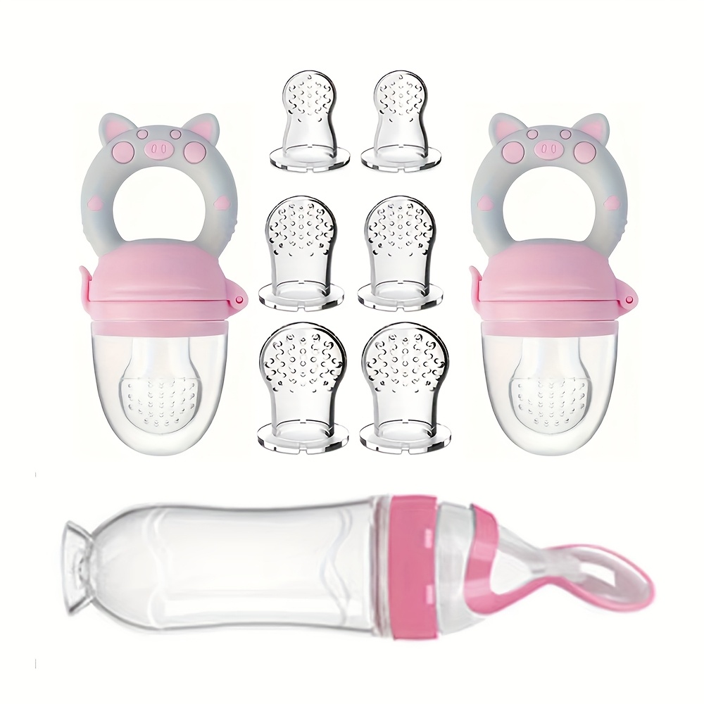 9pcs Feeding Cutlery:1 Silicon - Baby Food Feeder บทวิจารณ์และราคา