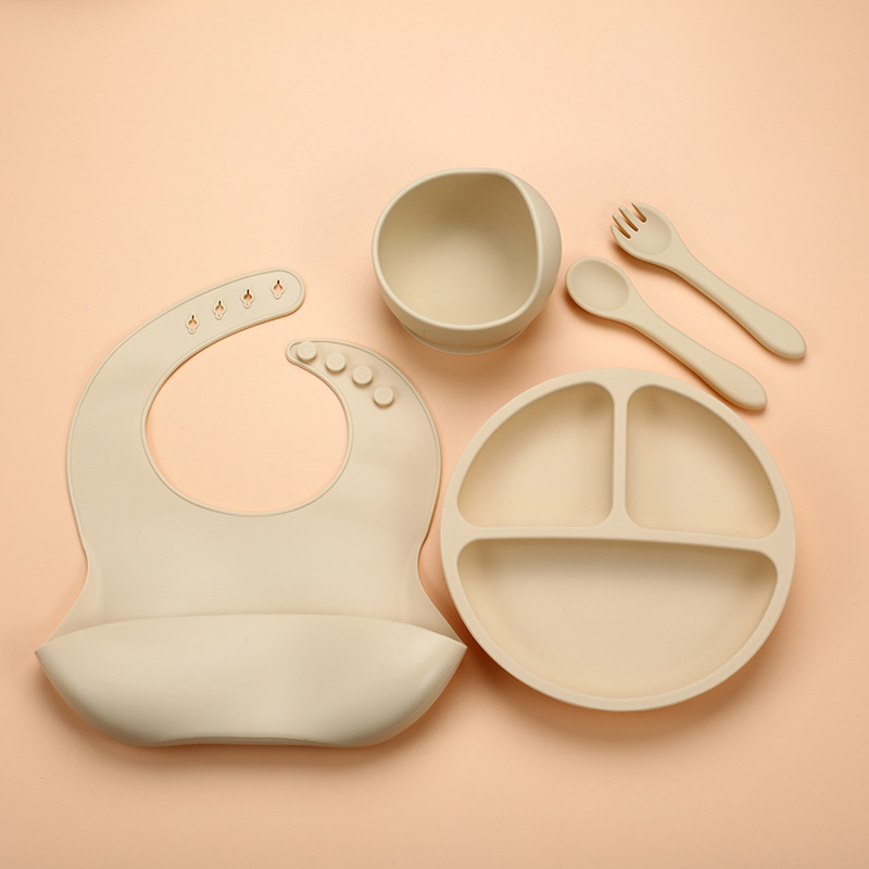 5Pcs Silicone Baby Feeding Set - Baby Food Dinner บทวิจารณ์และราคา