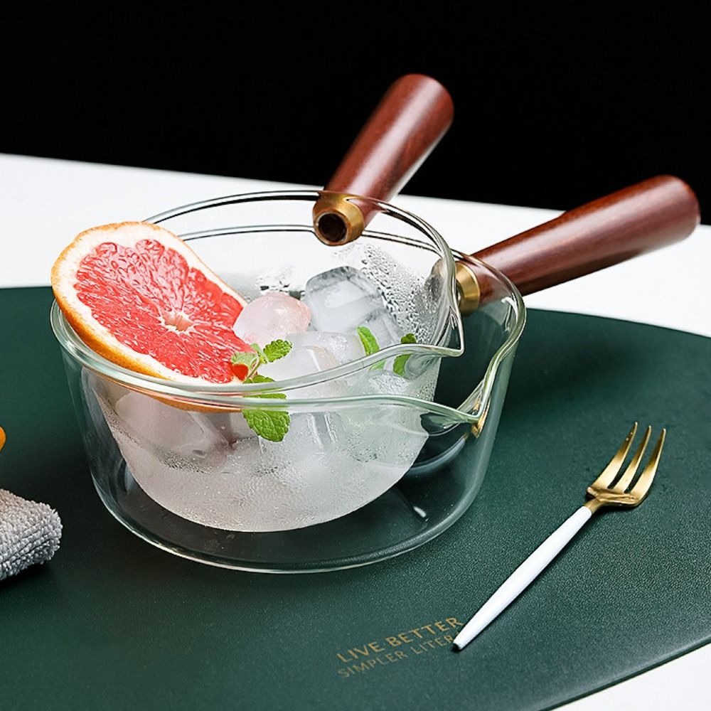 Salad Bowl Wood Handle Glass M - Baby Food Glass บทวิจารณ์และราคา