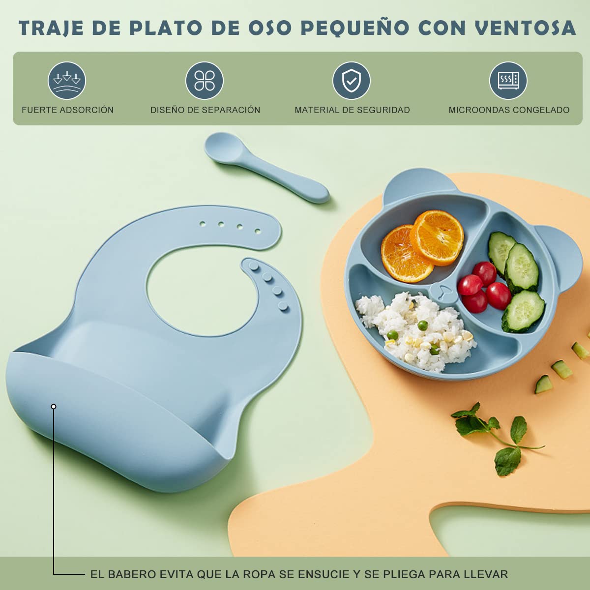 4PCS Baby Feeding Set with Bib - Baby Food Dinner บทวิจารณ์และราคา